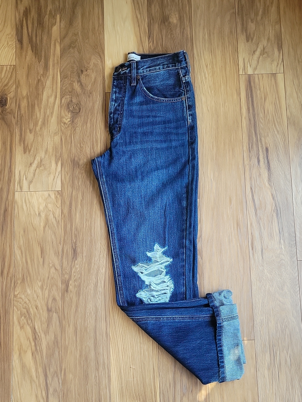 KanCan Dixon Ultra High Rise 90's Boyfriend In Dark Wash - Button Fly -